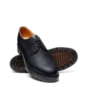NEW SOLOVAIR men's gibson shoes in black greasy
